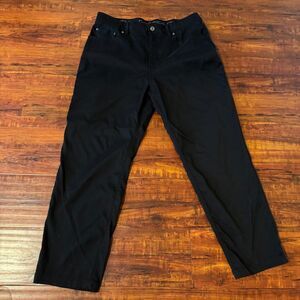 Gerry Mens Travel Pants 34x30 (actual inseam 27.5) Black Elastic Waist Pockets